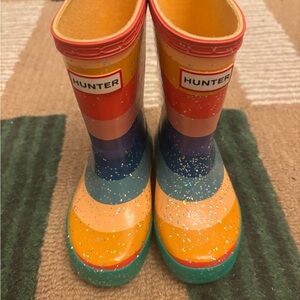 Hunter Kids' Multicolor Glitter Striped Boots